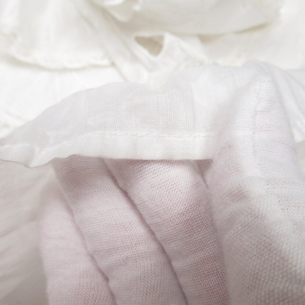 Anthropologie Forever That Girl Tie-Back Ruffled Eyelet Dress White - Medium - Picture 13 of 13